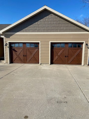 residential wood garage door