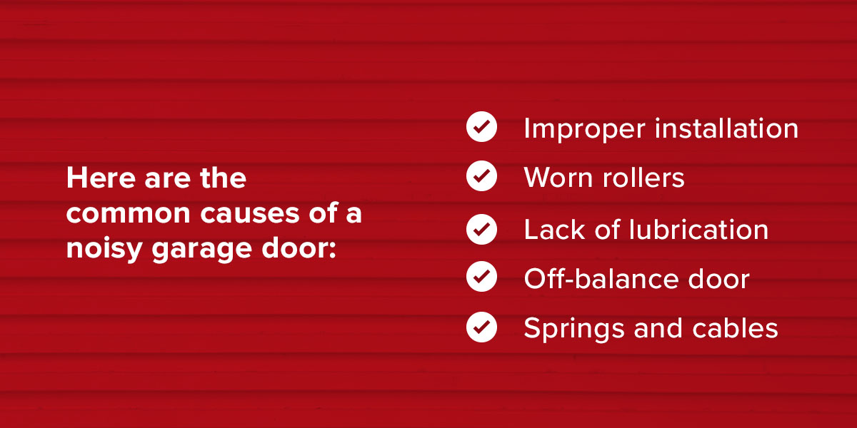 common causes of a noisy garage door checklist